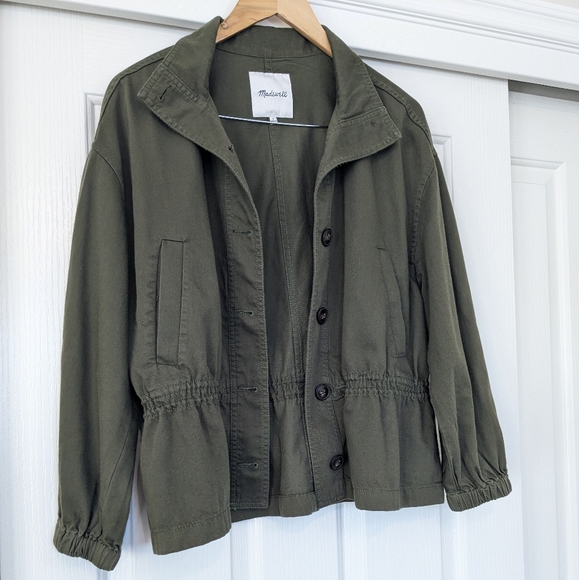 MADEWELL Highbury Military like style Balloon sleeve Button Casual Jacket Small - Picture 13 of 13